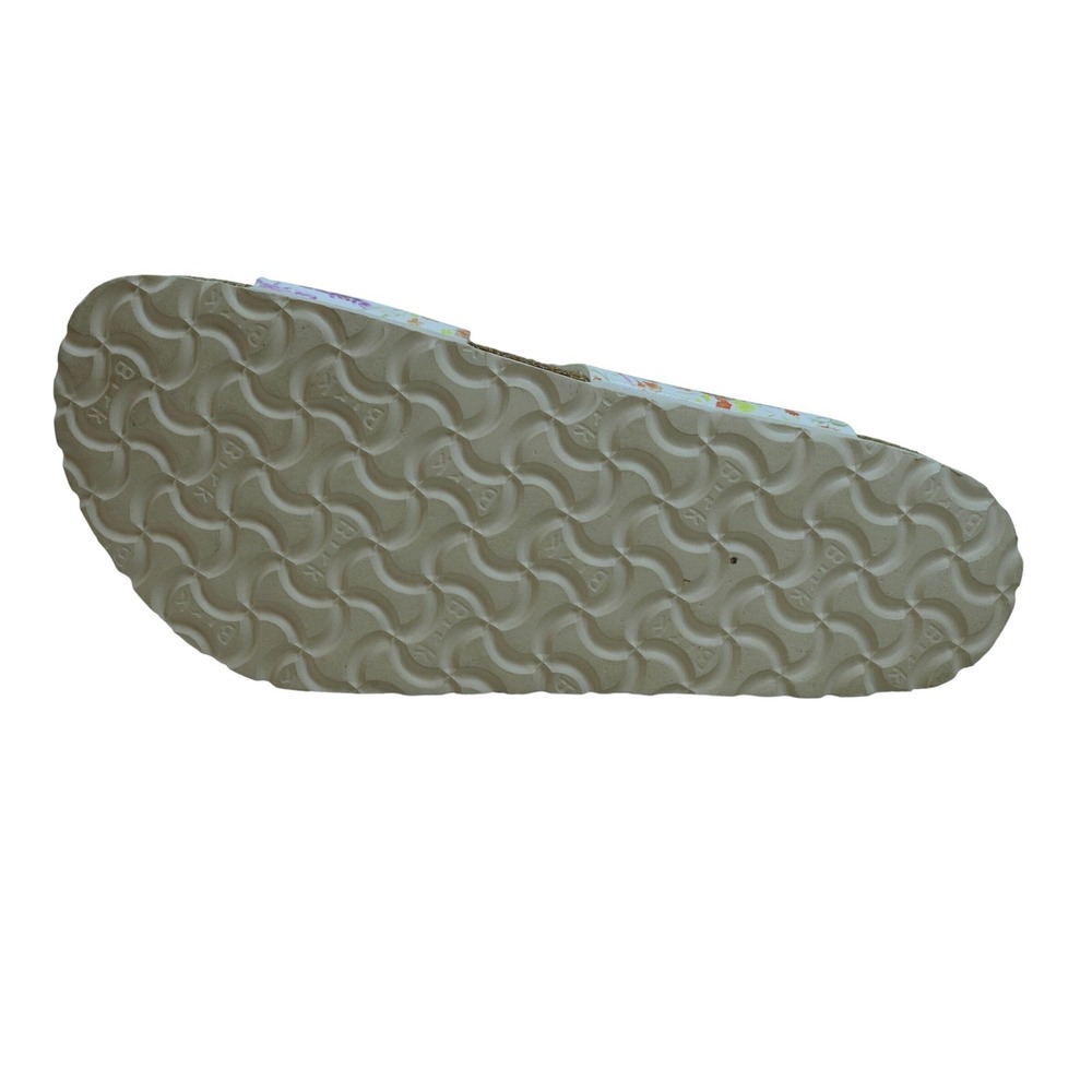 Birkenstock Sydney Watercolor Sandals Women 9 40 White Floral Print Double Strap - Picture 9 of 9